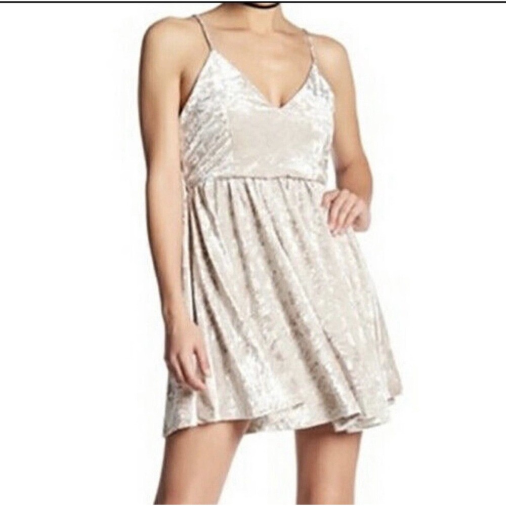 Romeo & Juliet Couture Women's Large Stone Crushed Velvet Mini Dress NWT